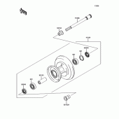 Схема узла: Переднее колесо для Kawasaki BJ250
