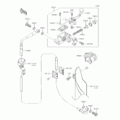Схема вузла: Передній гальмівний циліндр Kawasaki KX85 KX85-II