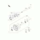 Схема вузла: Ступиця переднього колеса для Kawasaki KL650 KLR650