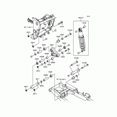 Схема вузла: Підвіска/задній амортизатор для Kawasaki EX300 Ninja 300 ABS