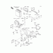 Схема вузла: Батарейний відсік для Kawasaki EL250 Eliminator 250