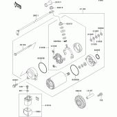 Схема вузла: Starter motor для Kawasaki ZR1100 ZRX1100-II