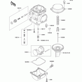 Схема вузла: Комплектуючі для карбюратора для Kawasaki EX500 EX500
