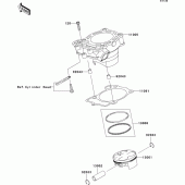 Схема узла: Цилиндр & Поршень для Kawasaki KX250/ KX252 KX250F