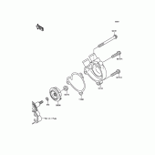 Схема узла: Водяной насос для Kawasaki KLX250 KLX250