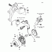 Схема вузла: Генератор та РР для Kawasaki KX85 KX85