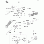 Схема узла: Руль & Пульт управления рулевой для Kawasaki ZX400 ZXR400