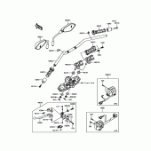 Схема вузла: Кермо & Пульт керування кермовим для Kawasaki KLE650 Versys 650 ABS