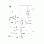 Схема узла: Задний тормозной цилиндр для Kawasaki KLX650 KLX650