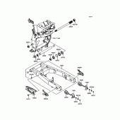 Схема вузла: Задній важіль (маятник) для Kawasaki ZR800 Z800 ABS