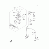 Схема вузла: Передній гальмівний циліндр для Kawasaki KLV1000