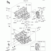 Схема узла: Картер двигателя для Kawasaki ZX600 Ninja ZX-6R