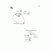 Схема вузла: Інформаційні наклейки для Kawasaki VN400 Vulcan Classic