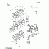 Схема вузла: Вимірювальний прилад для Kawasaki ZX600 Ninja 600R