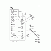 Схема вузла: Задній гальмівний циліндр Kawasaki ZR400 Zephyr X