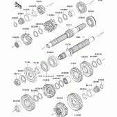 Схема узла: Трансмиссия для Kawasaki ZX600 Ninja ZX-6RR
