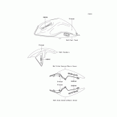 Схема вузла: Decals(orange)(m8f) для Kawasaki ZR750 Z750 ABS