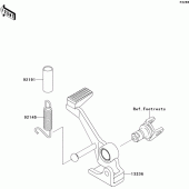 Схема узла: Лапка тормоза для Kawasaki ZR750 Z750R ABS