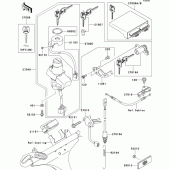 Схема узла: Замок зажигания для Kawasaki ZX1200 Ninja ZX-12R
