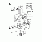Схема вузла: Crankshaft/piston для Kawasaki KMX80 KSR-II
