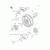 Схема вузла: Заднє колесо & Привідний ланцюг для Kawasaki VN1600 Vulcan 1600 Nomad