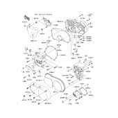 Схема узла: Engine cover(s)(1/2) для Kawasaki VN900 VN900 Classic