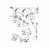 Схема вузла: Замок запалювання для Kawasaki ZX400 ZXR400R