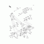 Схема вузла: Кріплення двигуна для Kawasaki EJ650 W650