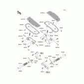 Схема узла: Подножки для Kawasaki VN1500 Vulcan 1500 Classic FI