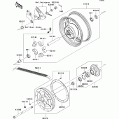 Схема узла: Ступица заднего колеса для Kawasaki VN2000 VN2000 Classic