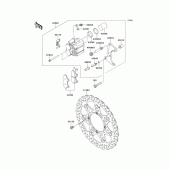 Схема узла: Передний тормоз для Kawasaki KLX250 KLX250SF