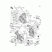 Схема вузла: Картер двигуна для Kawasaki VN250 Eliminator 250V