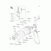 Схема узла: Коленчатый вал для Kawasaki ZX1100 GPZ1100