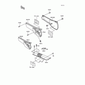Схема узла: Side cover/chain case(kl250-d7) для Kawasaki KL250 KLR250