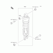 Схема вузла: Амортизатор задній для Kawasaki ZX1100 GPZ1100