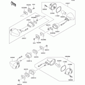 Схема вузла: Поворотники для Kawasaki ZX600 Ninja ZX-6RR
