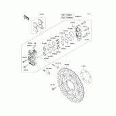 Схема узла: Передний тормоз для Kawasaki ZX1400 Ninja ZX-14