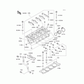 Схема вузла: Головка циліндра для Kawasaki ZX900 Ninja ZX-9R