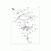 Схема вузла: Заглушка сидіння (Опція) для Kawasaki ZR800 Z800