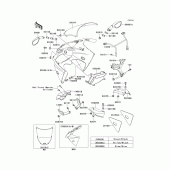 Схема вузла: Cowling(zx600-j2h) для Kawasaki ZX600 Ninja ZX-6R