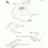 Схема вузла: Інформаційні наклейки для Kawasaki ZR750 Z750