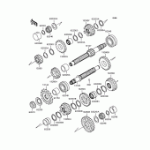 Схема вузла: Трансмісія для Kawasaki ZR750 ZR-7S