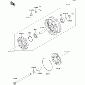 Схема узла: Заднее колесо & Приводная цепь для Kawasaki ZG1000 Concours