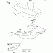 Схема узла: Сиденье для Kawasaki ZR1200 ZRX1200