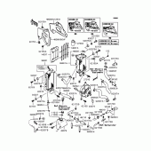 Схема узла: Радиатор (KLX250-H3‾H5) для Kawasaki KLX250 KLX250