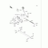 Схема вузла: Brake pedal/torque link для Kawasaki VN750 Vulcan 750