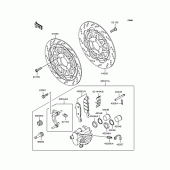 Схема узла: Передний тормоз для Kawasaki ZR750 Zephyr
