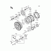 Схема узла: Сцепление для Kawasaki ZR1200 ZRX1200 DAEG