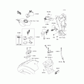 Схема вузла: Замок запалювання для Kawasaki VN900 Vulcan 900 Custom