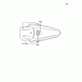 Схема вузла: Інформаційні наклейки для Kawasaki KX100